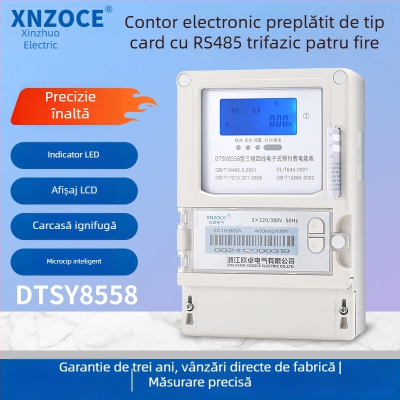 Xinzhuo contor electric inteligent preplătit, scanare cod QR, citire la distanță 4G, Bluetooth, monofazic, pentru locuințe în chirie