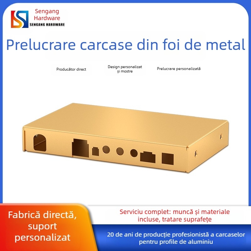 Carcasă din aluminiu prelucrată pentru instrumente și afișaje gateway, carcasă din aliaj de aluminiu, stil compact, duritate medie