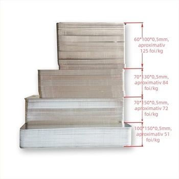 WP-YB101 plăcuță de aluminiu pentru test, dimensiuni 70×150×0.5 mm, prelucrare și personalizare disponibile