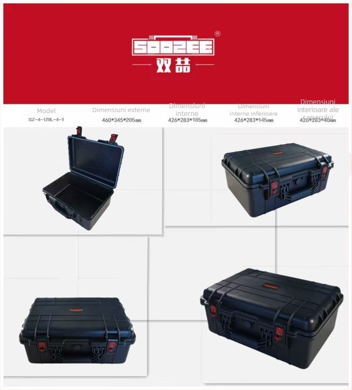 Shuang zhe SZ-5 Cutie de unelte din PP modificat, de nivel industrial, portabilă, impermeabilă și etanșă, cu mare capacitate