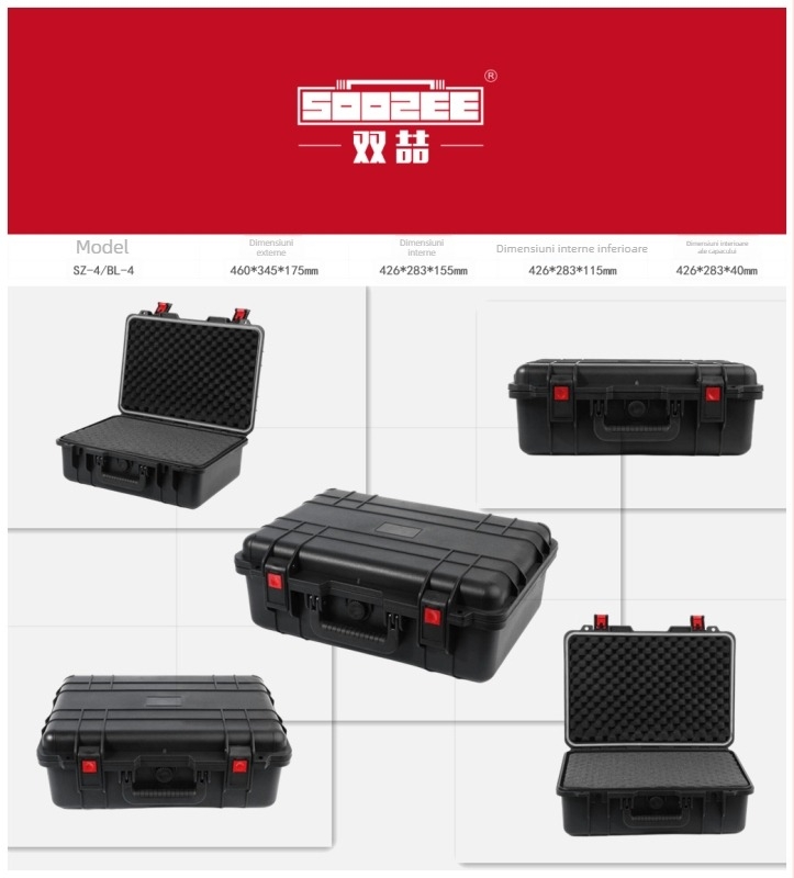 Shuang zhe SZ-5 Cutie de unelte din PP modificat, de nivel industrial, portabilă, impermeabilă și etanșă, cu mare capacitate