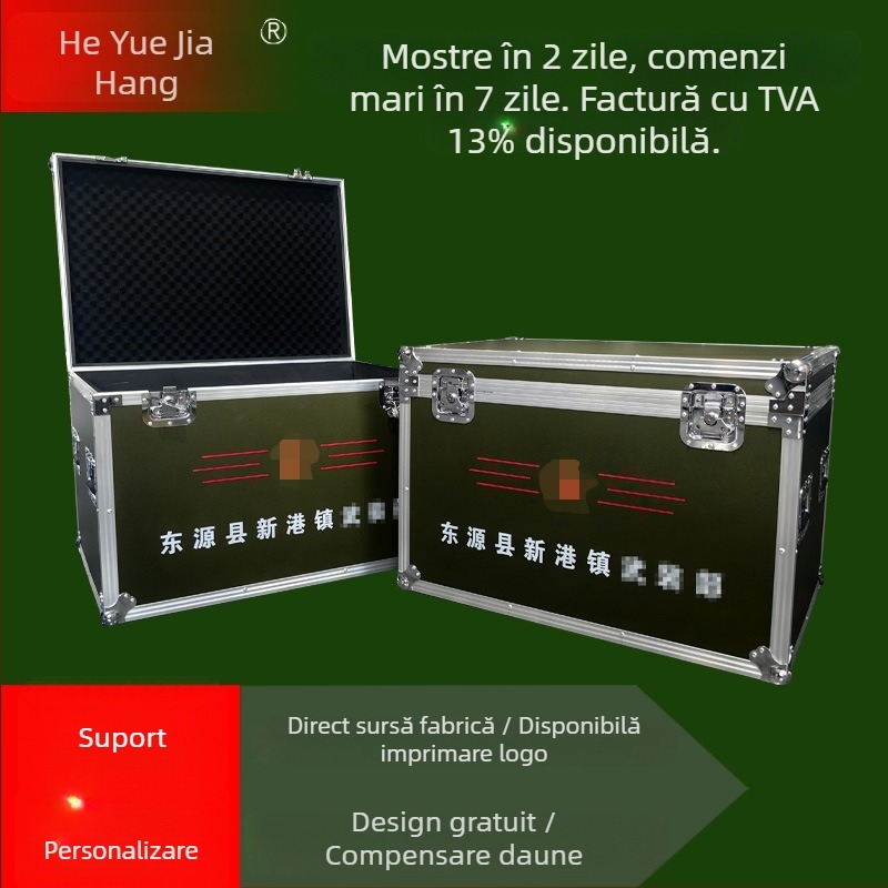 Caz de transport din aliaj de aluminiu pentru instrumente și echipament, rezistent la șocuri și apă, potrivit pentru drone și echipament medical