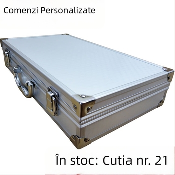 Cutie de scule cu cadru din aliaj de aluminiu, placă de 3 mm densitate, suprafață ABS, căptușeală velur + bumbac perlat, model 21
