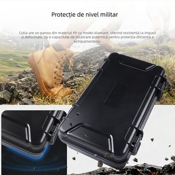 Cutie de unelte din plastic FR-2212, portabilă, rezistentă la umezeală, impermeabilă, depozitare multifuncțională