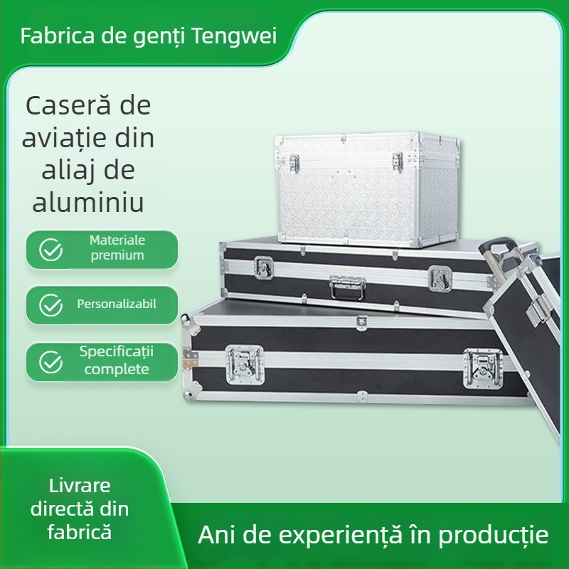 Carcasă din aliaj de aluminiu, pentru unelte și echipamente, tip flight case, depozitare și transport