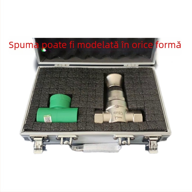 Cutie plastică pentru unelte, cu burete, rezistentă la șocuri, pentru echipamente și instrumente, depozitare documente