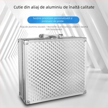 Casetă de unelte din aliaj de aluminiu, cu suprafață ABS, cadru din aluminiu și panou din placă de densitate