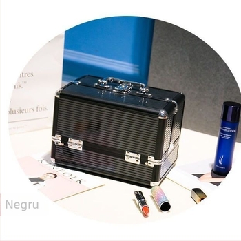 Driver Casetă de machiaj portabilă din aliaj de Aluminiu, cu mai multe straturi, pentru artă de unghii, instrumente de tatuaj și terapie la picioare