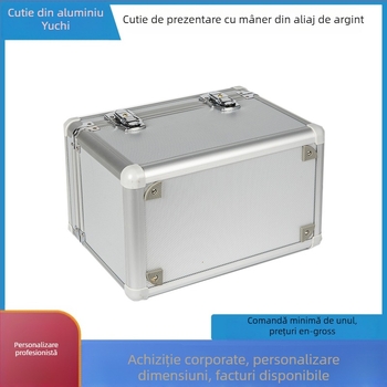 Cutie de scule din aliaj de aluminiu, portabilă, încuiabilă, cu compartimente