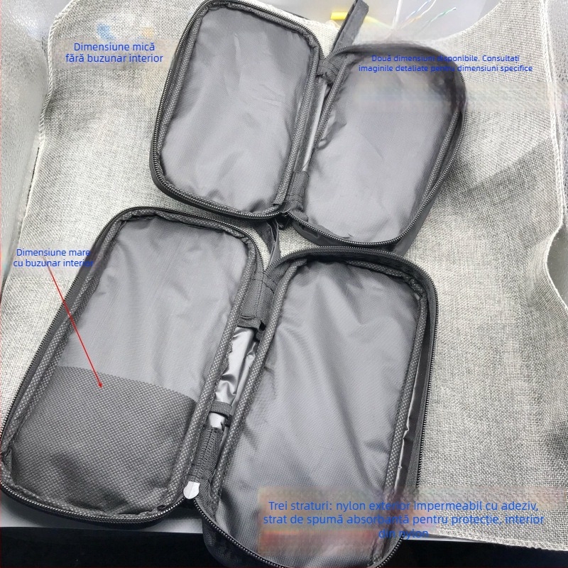 Cutie din plastic pentru unelte: multimetr digital, clampmetru și ampermetru; geantă compactă de unelte pentru reparații