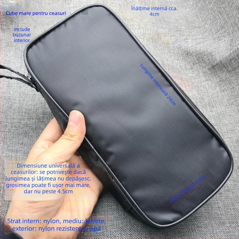 Cutie din plastic pentru unelte: multimetr digital, clampmetru și ampermetru; geantă compactă de unelte pentru reparații