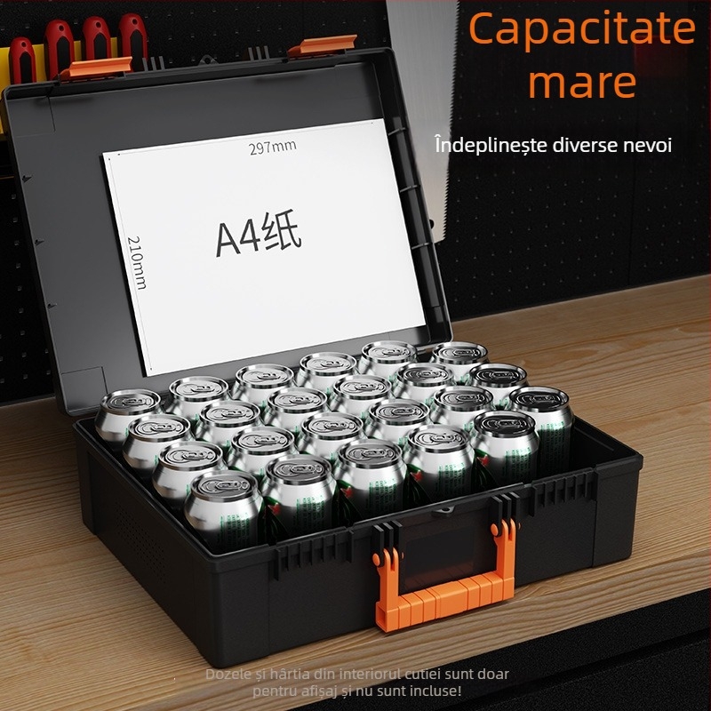 Snij Cutie de Unelte din Plastic, Material PP, Design Portabil cu Un Singur Strat, Depozitare pentru Instrumente și Vehicule