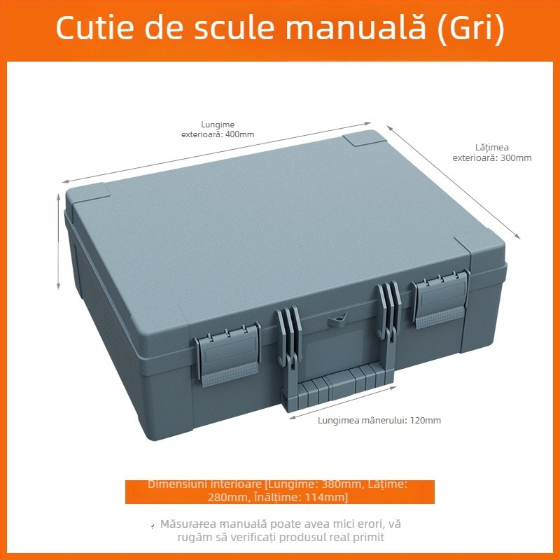 Snij Cutie de Unelte din Plastic, Material PP, Design Portabil cu Un Singur Strat, Depozitare pentru Instrumente și Vehicule