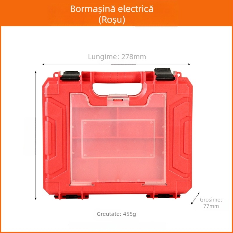 Snij Cutie de Unelte din Plastic, Material PP, Design Portabil cu Un Singur Strat, Depozitare pentru Instrumente și Vehicule