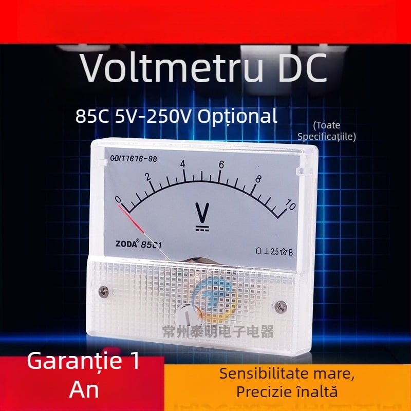 85C1 Voltmetru analog, cu domenii multiple: 5V, 10V DC, 30V, 50V, 250V