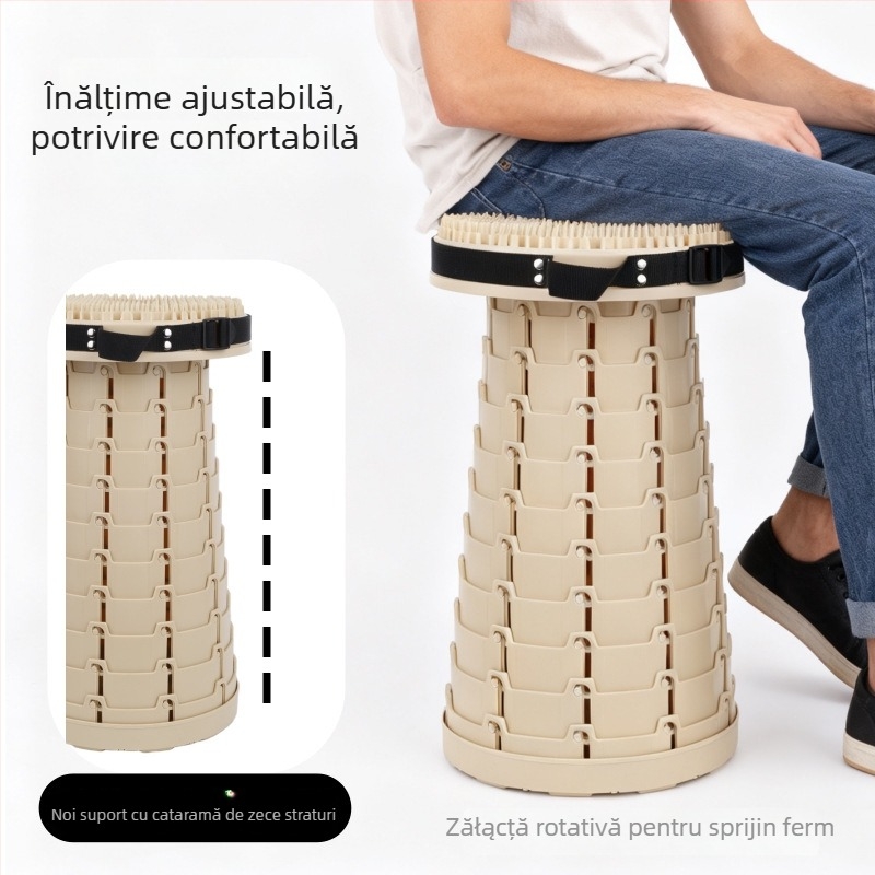 Scaun pliabil din plastic moale, portabil, stil scaun pliabil — material PP, pliabil, marcă Chenyu