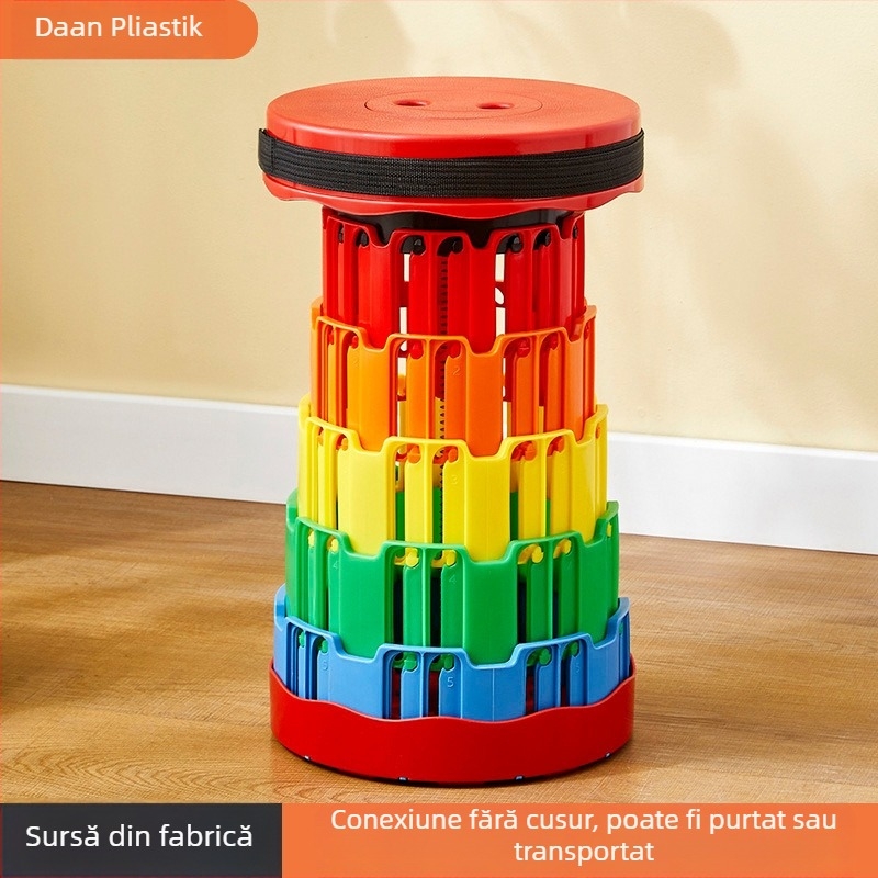 Taburet pliabil de exterior din plastic, design telescopic retractabil, PP material, origine Hebei
