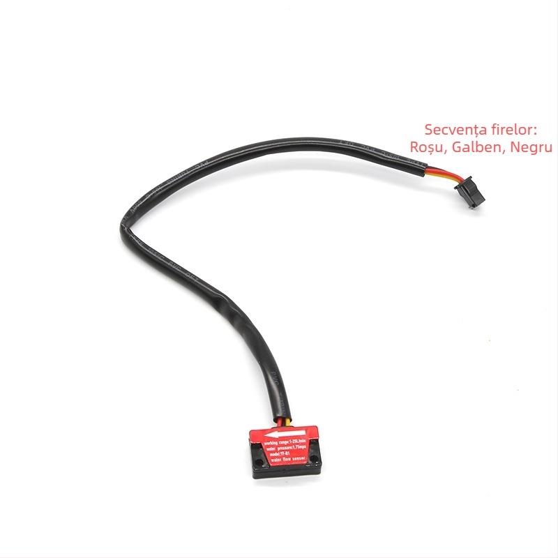 Senzor de debit Hall pentru apă, corp din cupru 1/2 in, conexiune din cupru 3/4 in, senzor turbina, 1-25 L/min