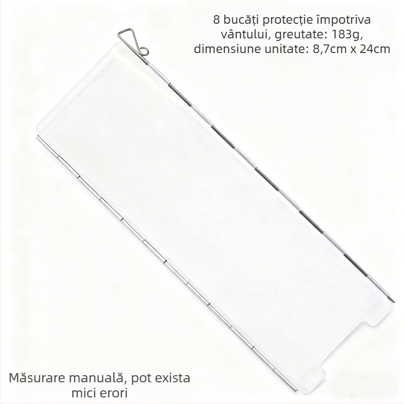 Masă de camping pliabilă hidraulică, cu protecție împotriva vântului și suport pentru aragaz, portabilă; materiale: aliaj de aluminiu, fier, oțel carbon