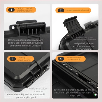 Xc carcasă compactă din PP pentru instrumente de precizie, cu opțiune de personalizare, duritate medie spre tare