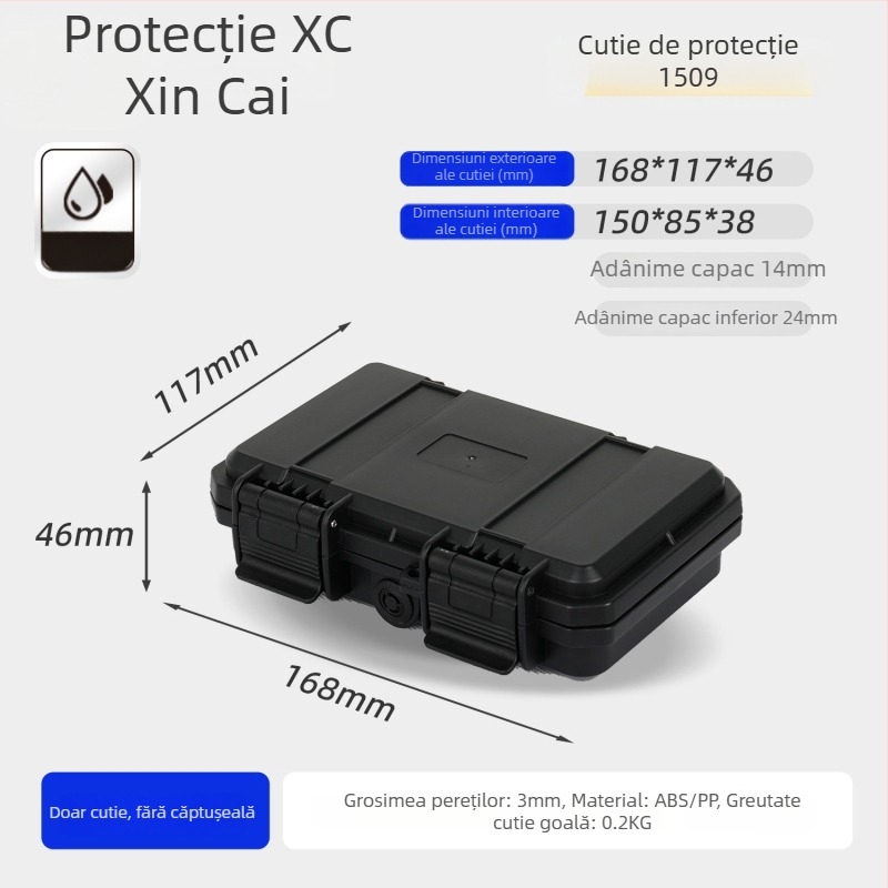 Xc carcasă compactă din PP pentru instrumente de precizie, cu opțiune de personalizare, duritate medie spre tare