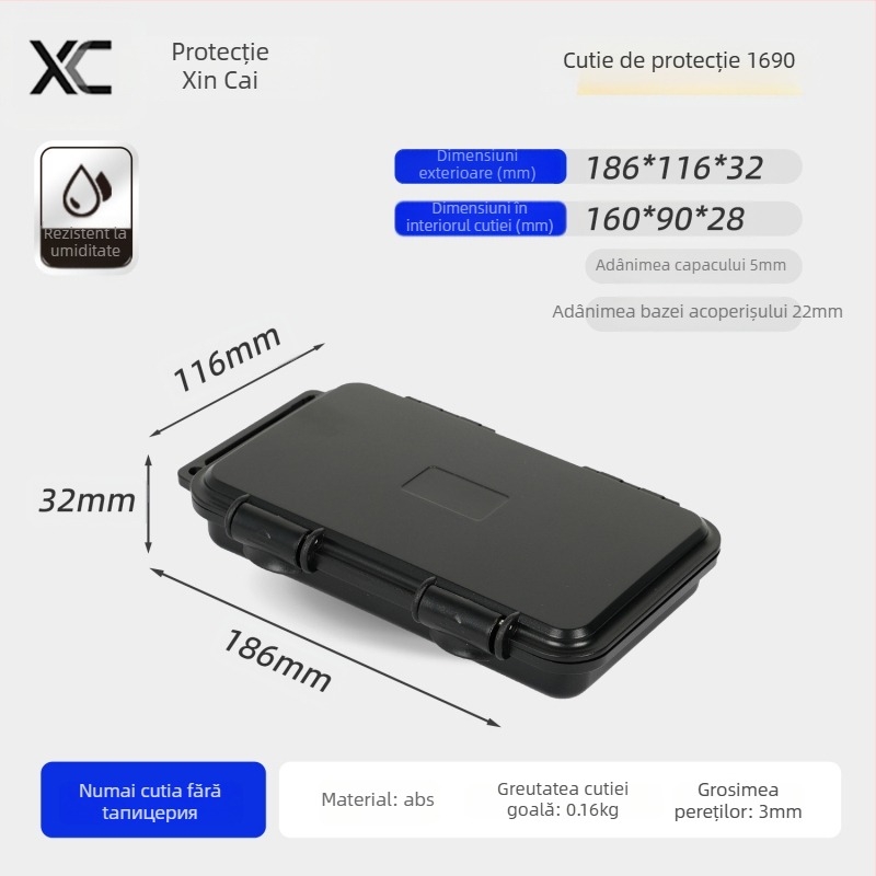 Xc carcasă compactă din PP pentru instrumente de precizie, cu opțiune de personalizare, duritate medie spre tare