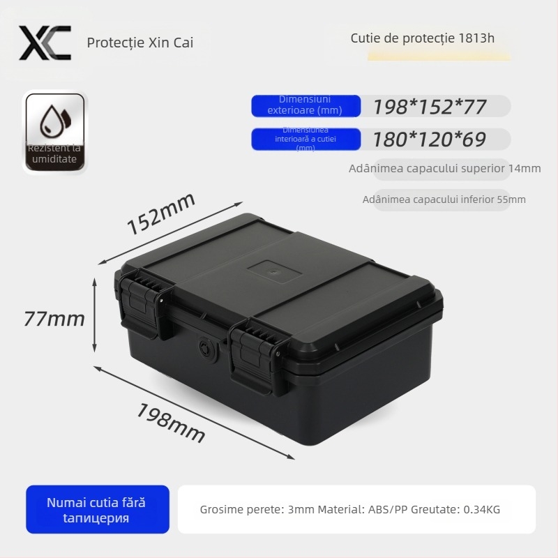 Xc carcasă compactă din PP pentru instrumente de precizie, cu opțiune de personalizare, duritate medie spre tare