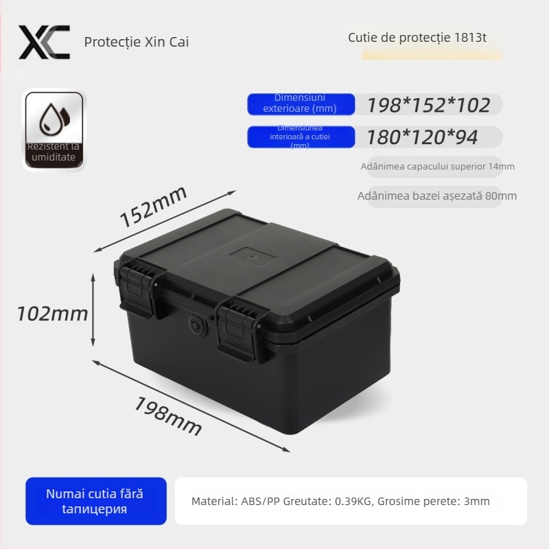 Xc carcasă compactă din PP pentru instrumente de precizie, cu opțiune de personalizare, duritate medie spre tare