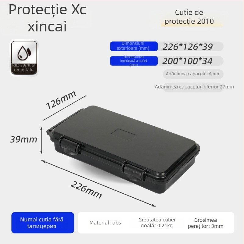 Xc carcasă compactă din PP pentru instrumente de precizie, cu opțiune de personalizare, duritate medie spre tare