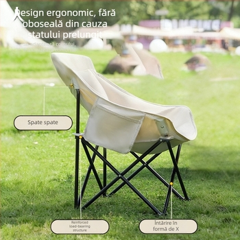 Scaun Moon pliabil pentru exterior - Oxford țesătură, pliabil, stil camping, Journey