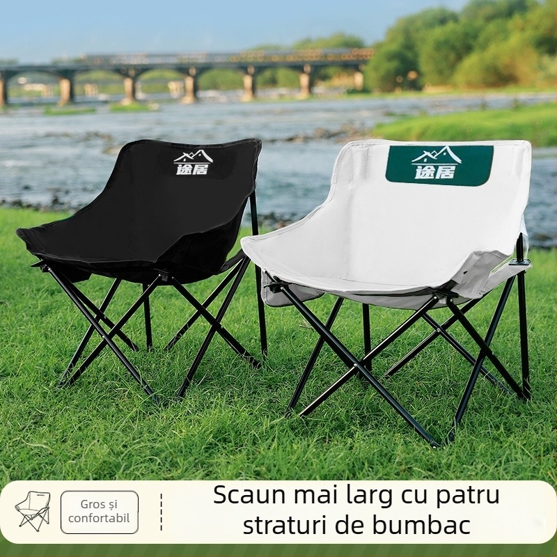 Scaun Moon pliabil pentru exterior - Oxford țesătură, pliabil, stil camping, Journey