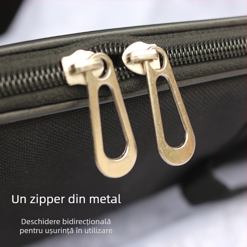 Geantă pentru erhu, cu umplutură antișoc sporită, Oxford impermeabil, ușoară, căptușeală din poliester