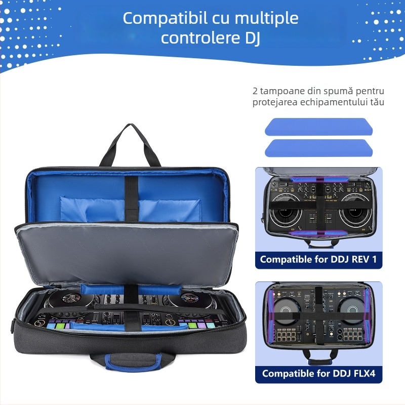 Geantă pentru consolă DJ pentru echipament muzical | Material Oxford, impermeabilă, rezistentă la uzură, Unisex, Curea de umăr curbat