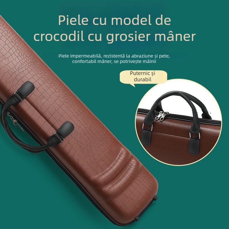 Cutie Erhu din piele cu model de crocodil, rucsac pentru erhu cu higrometru, design universal standard