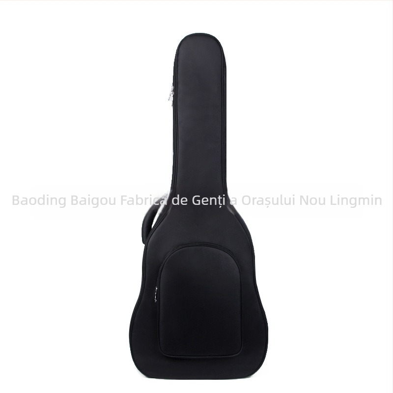Geantă pentru chitară cu corp din bumbac, întărit, exterior Oxford, căptușeală din bumbac, impermeabilă, extensibilă, bretele curbate