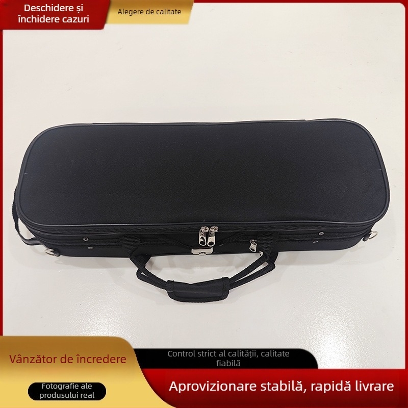 Geantă pentru vioară Open-Close Bag, exterior Oxford din țesătură, căptușeală de catifea, stil urban minimalist