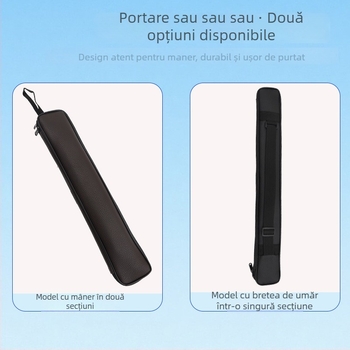 Geantă pentru flaut, depozitare, piele PU, protecție la șocuri, brand Dana, curea cu pernă de aer