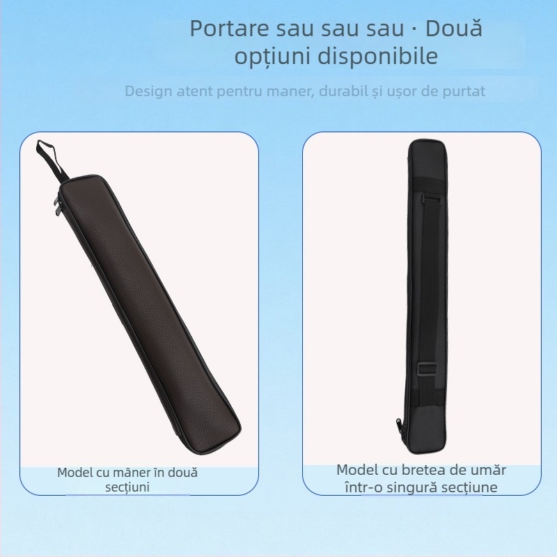 Geantă pentru flaut, depozitare, piele PU, protecție la șocuri, brand Dana, curea cu pernă de aer