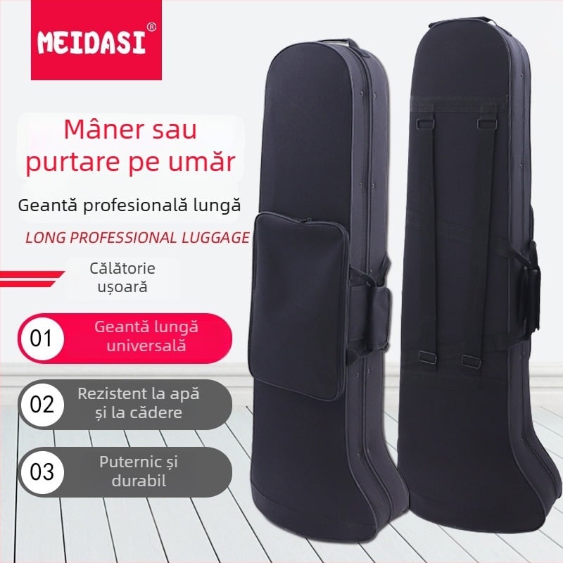 Geantă pentru instrumente de suflat, trombon tenor, husă universală de umăr, anti-cădere și anti-presiune, portabilă pentru depozitare acasă, vară 2023