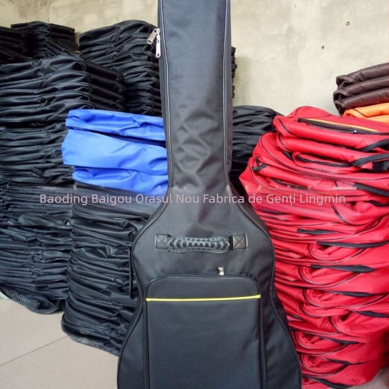 Geantă pentru chitară Lingmin, material Oxford, umplutură Pearl Cotton de 5 mm, căptușeală din bumbac, panou dorsal ergonomic pentru rucsac