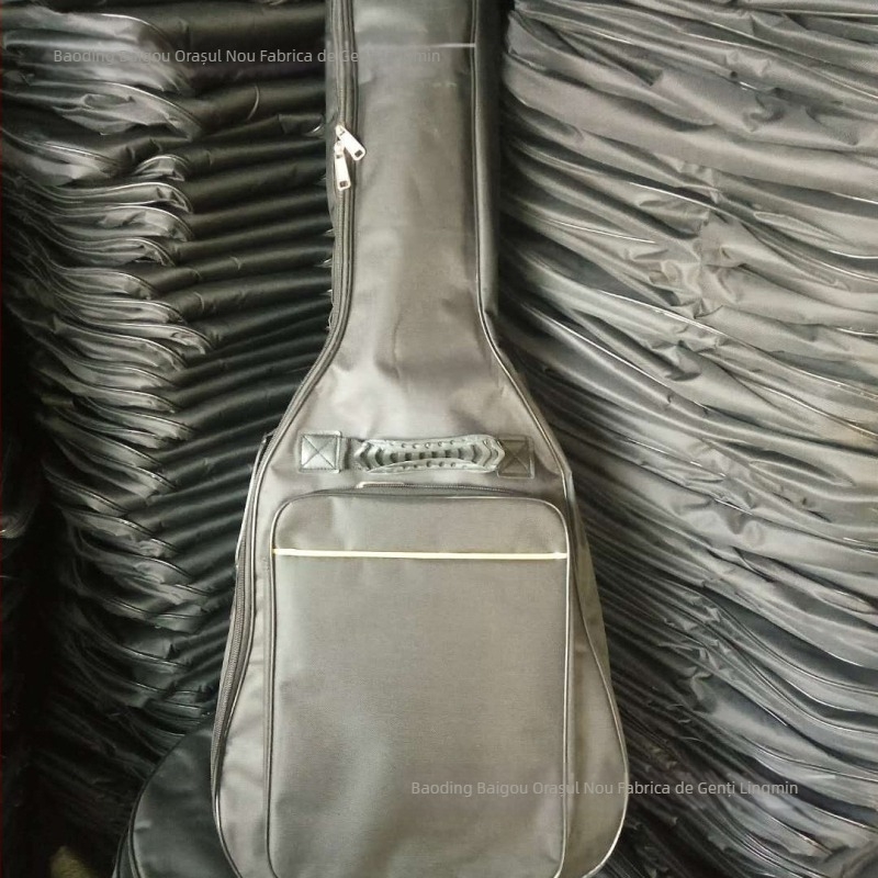 Geantă pentru chitară Lingmin, material Oxford, umplutură Pearl Cotton de 5 mm, căptușeală din bumbac, panou dorsal ergonomic pentru rucsac