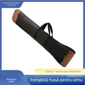 Geantă Erhu pentru instrument muzical – husă portabilă, material Oxford, căptușeală poliester, respirabilă, curea de umăr curvată