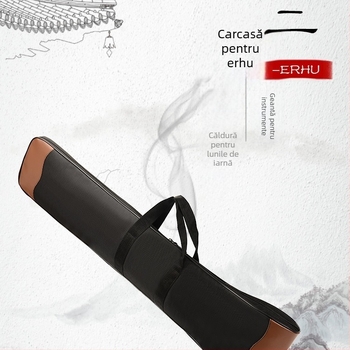 Geantă Erhu pentru instrument muzical – husă portabilă, material Oxford, căptușeală poliester, respirabilă, curea de umăr curvată
