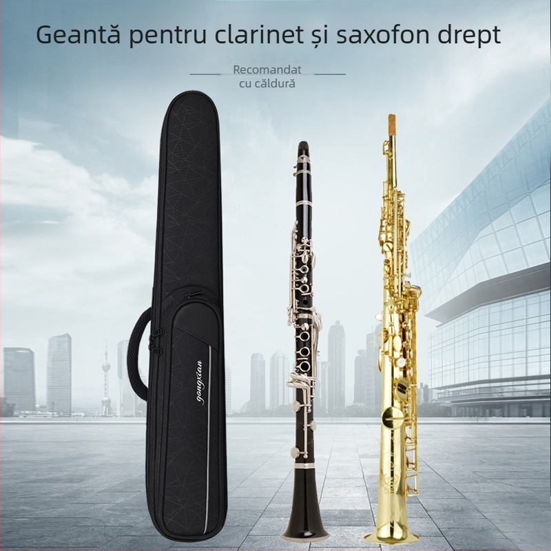 Geantă pentru saxofon din material Oxford, căptușeală din spumă groasă, ultra-ușoară, rezistentă la uzură, purtare pe umăr sau ca rucsac