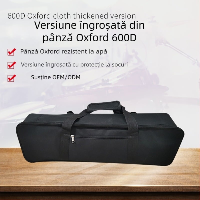 Geantă pentru instrumente muzicale pentru pian electronic, cu pernă de protecție împotriva șocurilor, capacitate mare, material Oxford 600D, respirabilă și antibacteriană