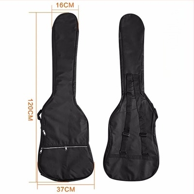 Geantă pentru copii pentru chitară electrică, material Oxford, interior rezistent la șocuri, curea de umăr curbată, buzunar pentru ID, unisex, pregătită pentru etichetare privată