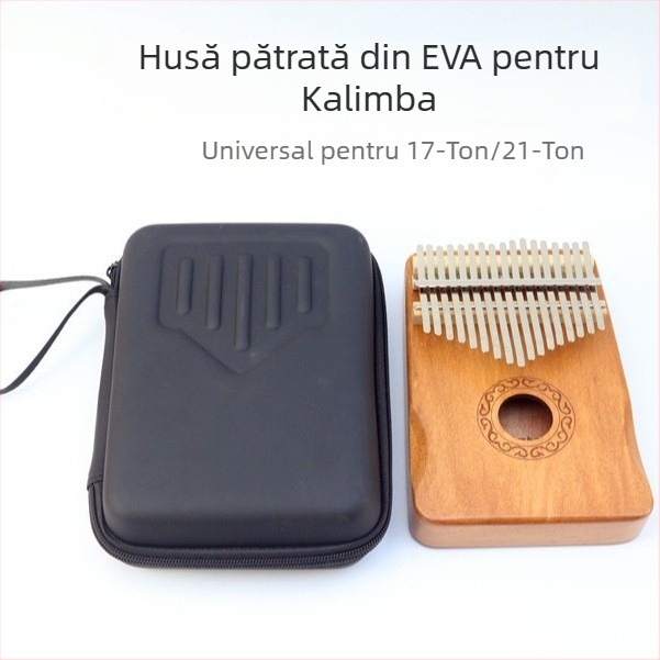Cutie Kalimba – pentru 17–21 chei, spumă EVA, rezistentă la șocuri, impermeabilă, căptuită în interior