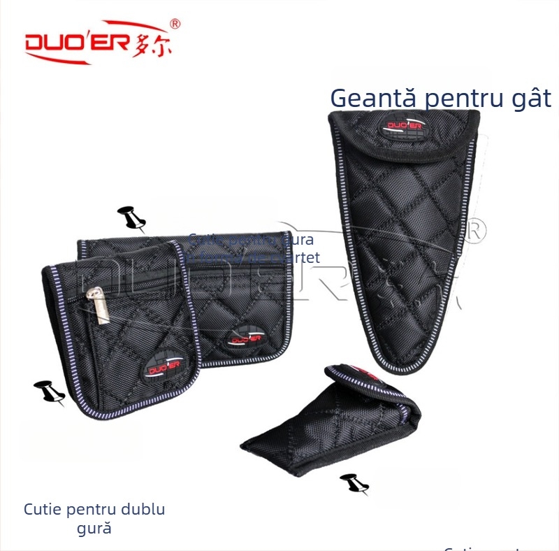 Geantă pentru instrumente de suflat Doyle, material Oxford, stil clutch, căptușită cu bumbac, fără curea, mediu moale