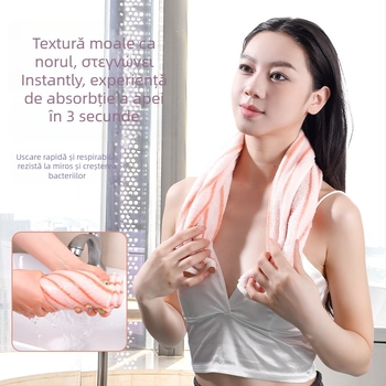 Shu De Li Căciulă din fleece coral pentru uscat părul, 120D, țesătură simplă, greutate 50–79 g