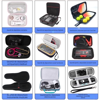 Husă EVA dură pentru echipamente digitale 3C, rezistentă la șocuri și apă, cu compartimente interne pentru filtre și baterii